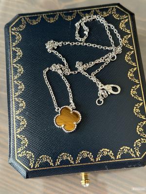 Колье  Van cleef серебро 925.
