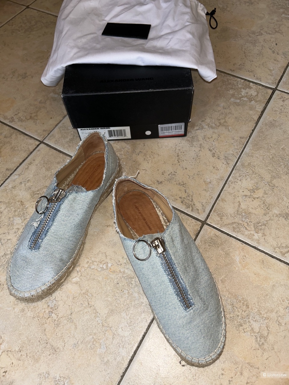 Эспадрильи из денима Alexander Wang, размер 37