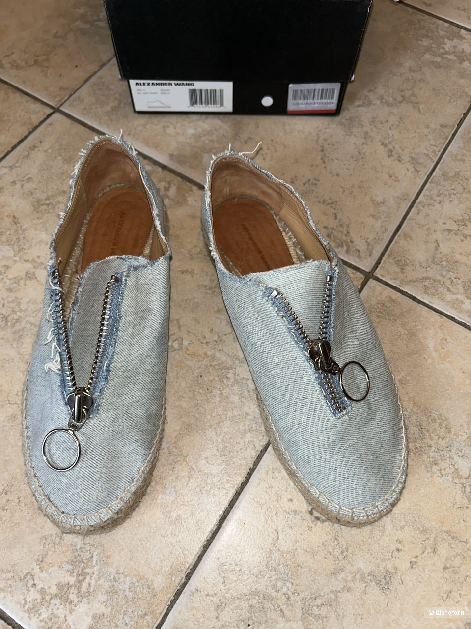 Эспадрильи из денима Alexander Wang, размер 37