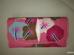 Кошелек/портоне из натуральной кожи ската