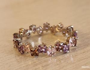 Кольцо - дорожка из камней GAMMA, серебро 925. Размер 18