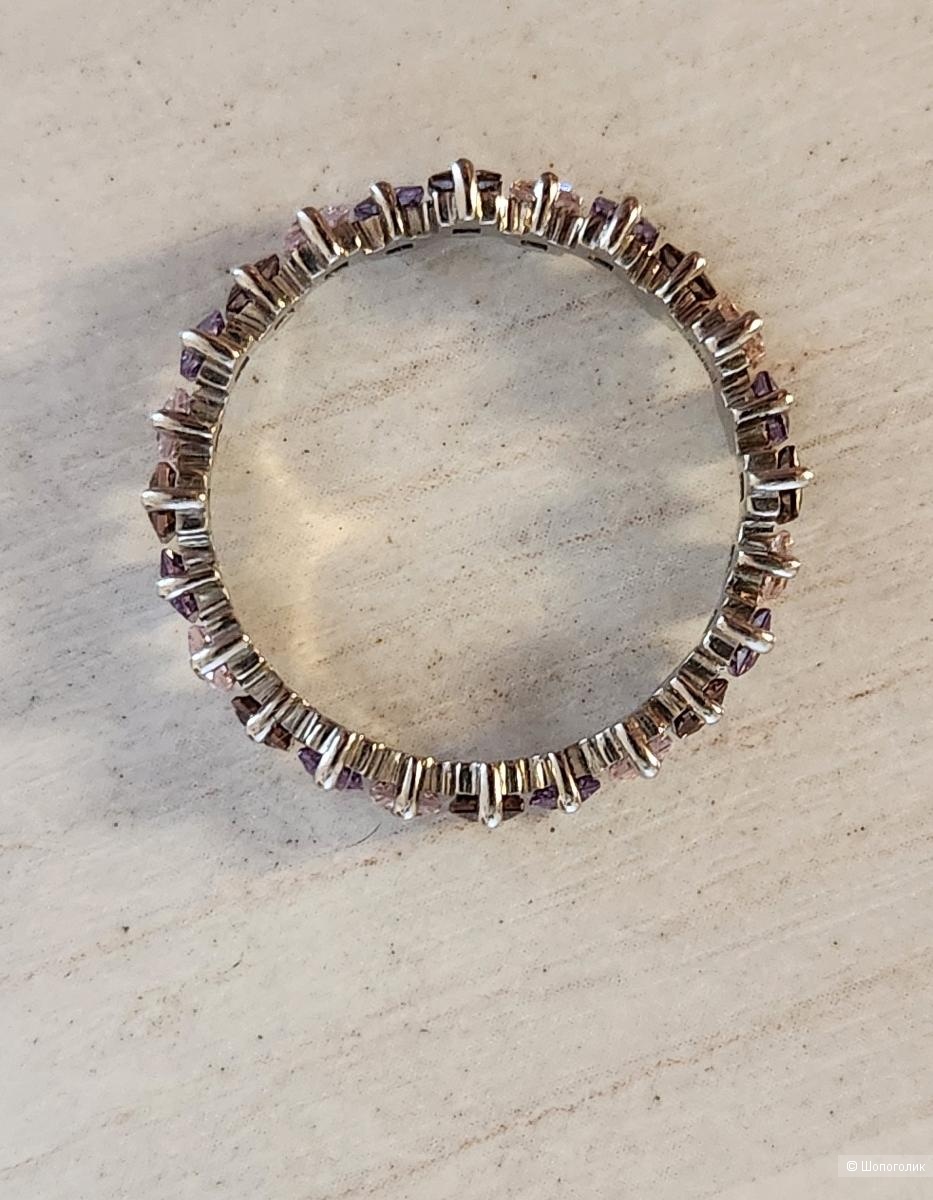 Кольцо - дорожка из камней GAMMA, серебро 925. Размер 18