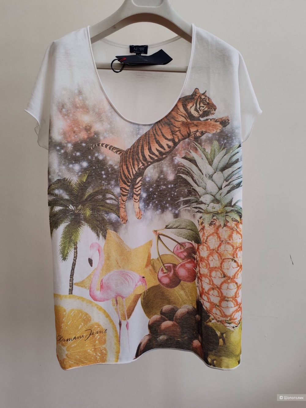 Футболка/ блузка Armani, размер 46 IT, на 44-46-48