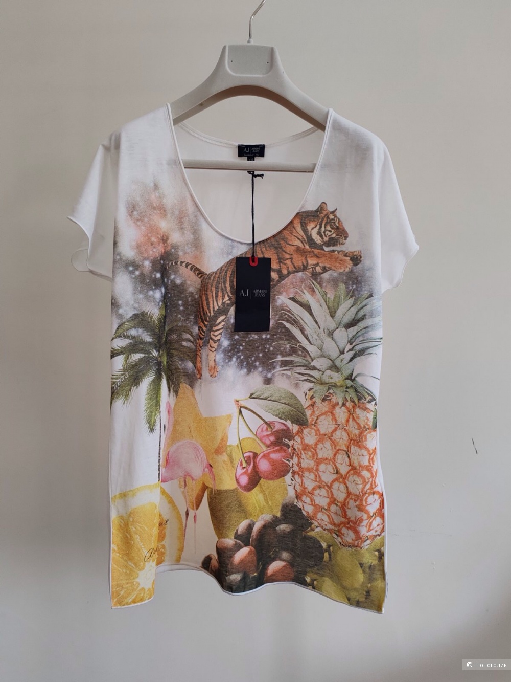 Футболка/ блузка Armani, размер 46 IT, на 44-46-48