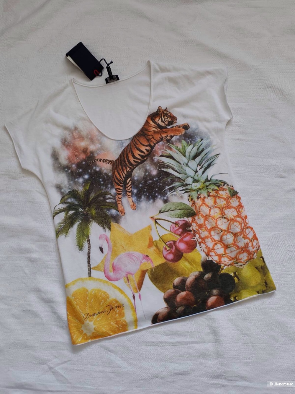 Футболка/ блузка Armani, размер 46 IT, на 44-46-48