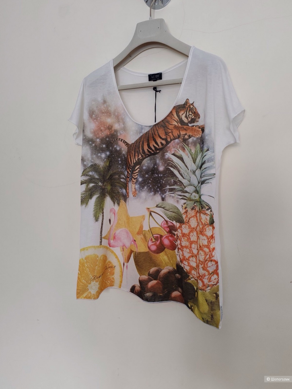 Футболка/ блузка Armani, размер 46 IT, на 44-46-48