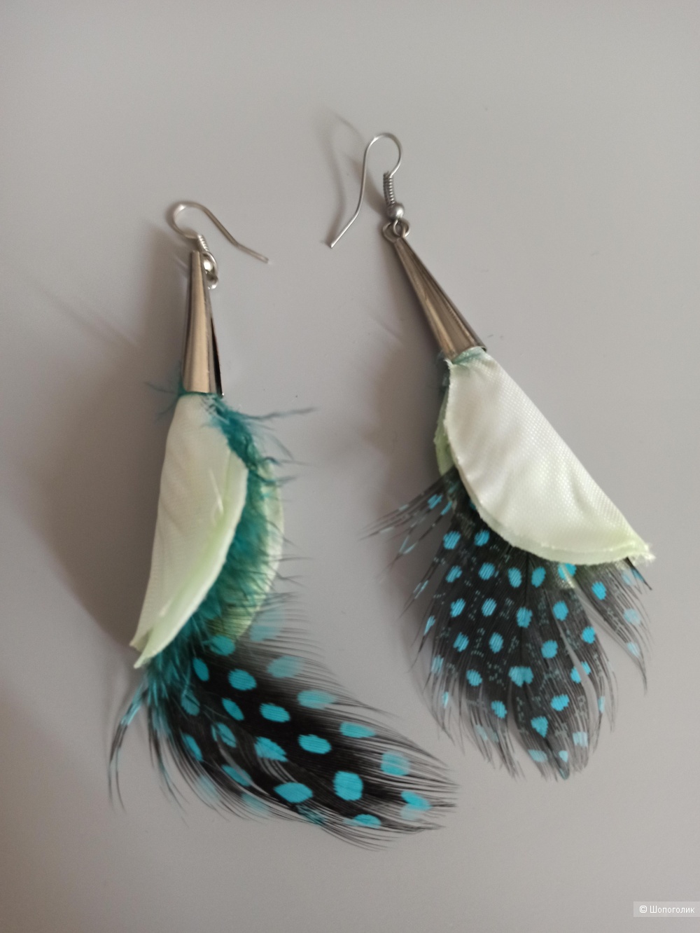 Серьги ручной работы, размер 11 см