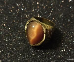 Кольцо винтаж тигровый глаз