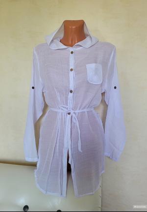 Пляжная рубашка с капюшоном, р L