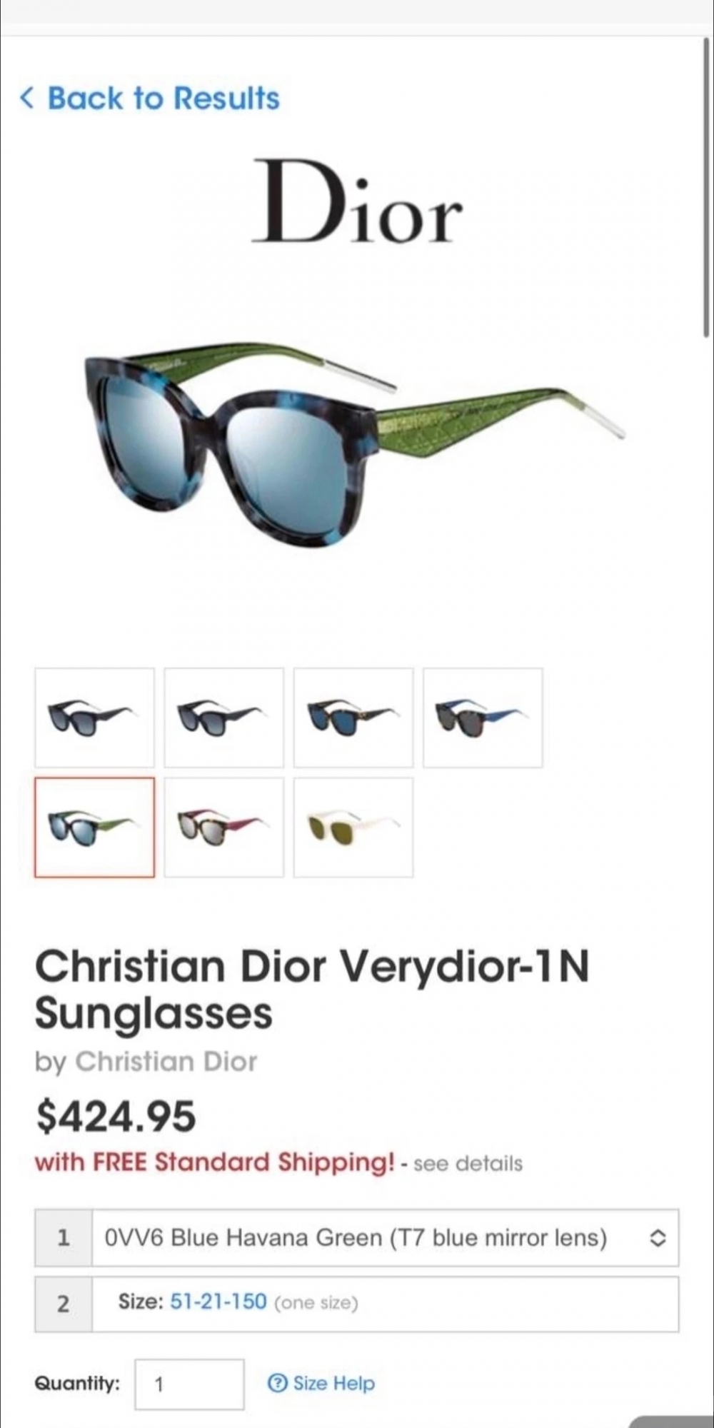 Солнцезащитные очки , Christian Dior, one size