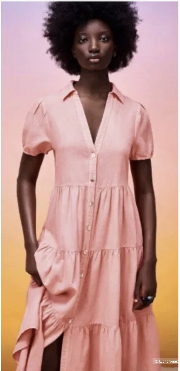 Платье лен ZARA размер XS (S/M)
