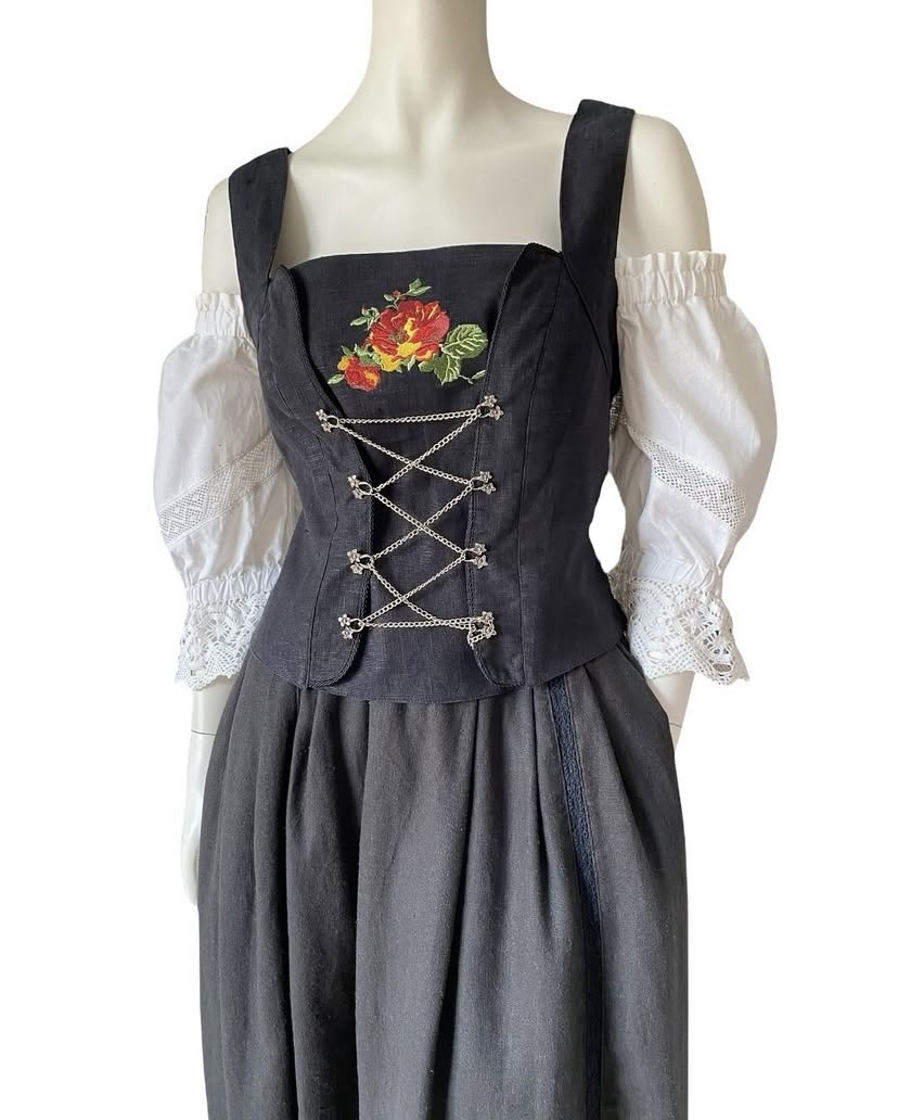 Льняной корсетный топ Distler 46