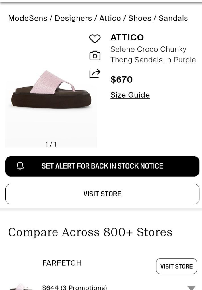 Шлепанцы The Attico, р.37, 23.5 см