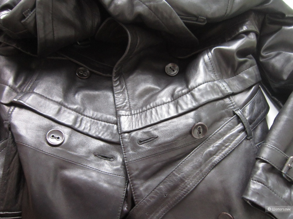 Кожаный тренч/ куртка, Oakwood, 50 размер, XL.