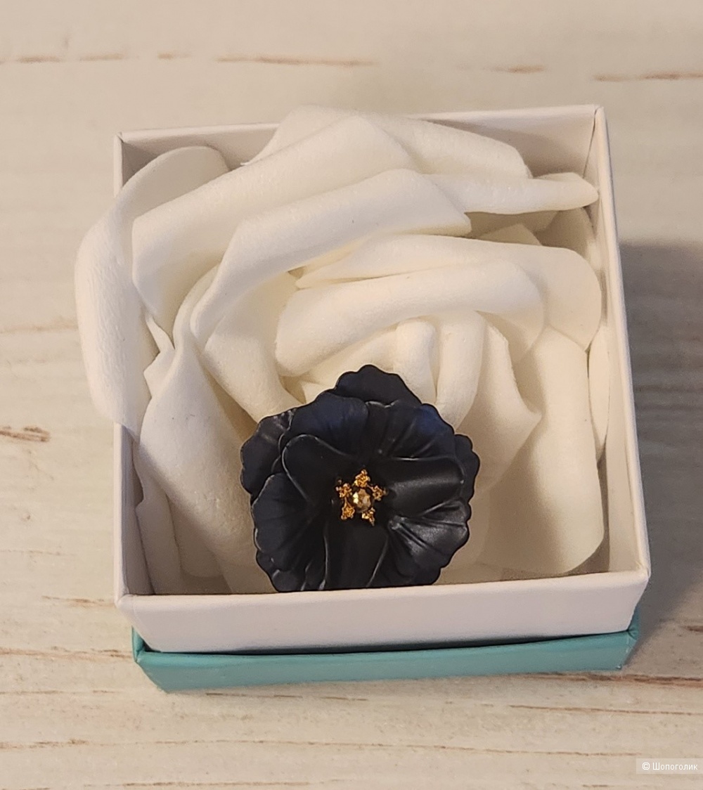 Кольцо "Pearl Navy" Fleur de Lys. Размер 16-19