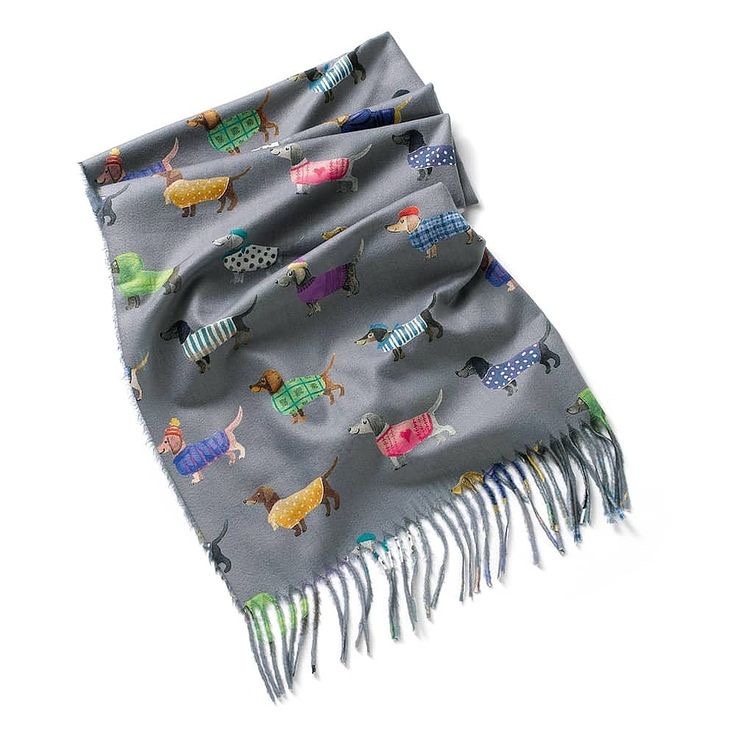 Шарф палантин кашемир Dogs, one size