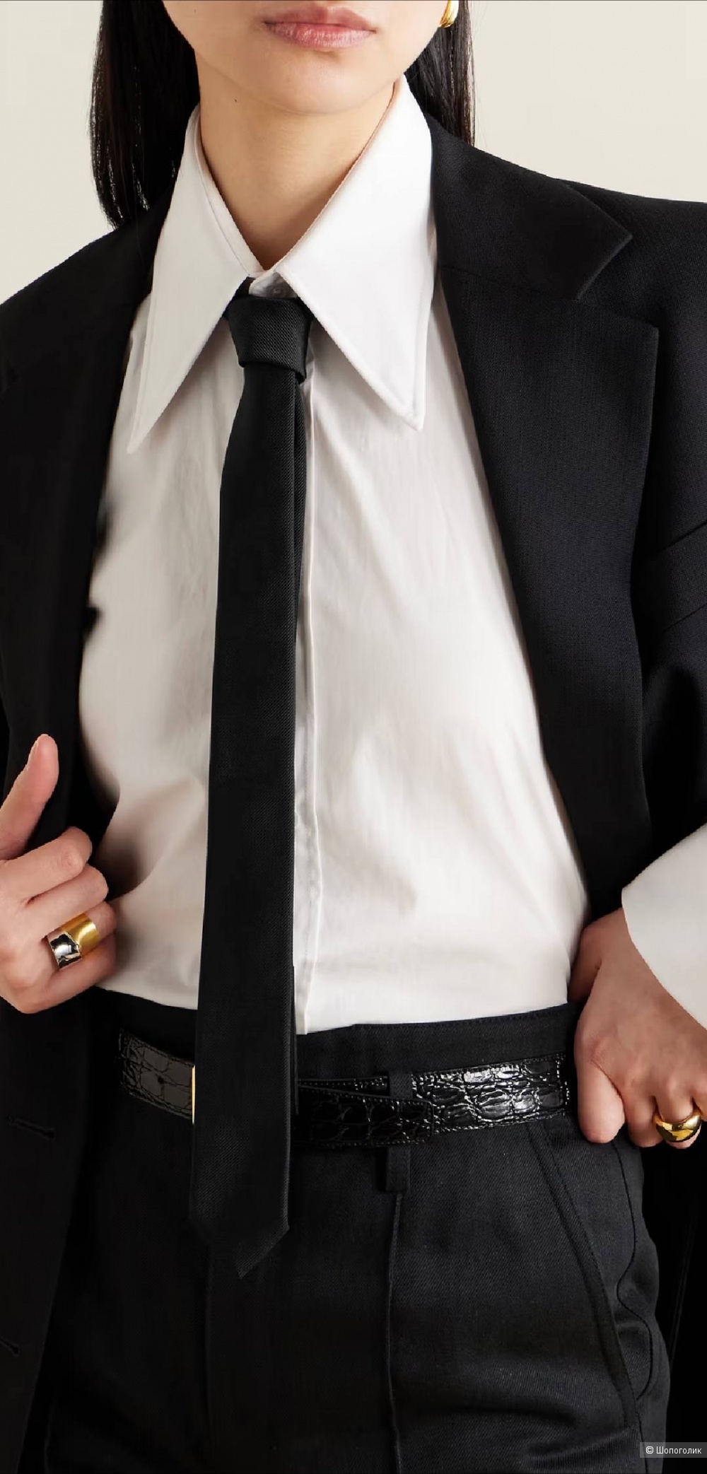 Галстук Saint Laurent one size