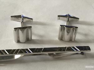 Зажим для галстука и запонки one size