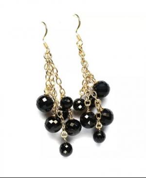 Серебряные серьги с натуральным гранатом