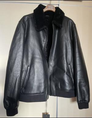 Бомбер мужской кожа / овчина 62 размер