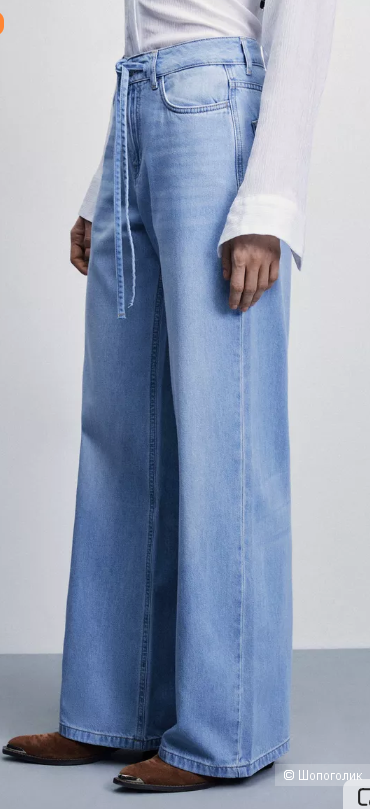 Джинсы широкие трубы ZARINA, размер 48