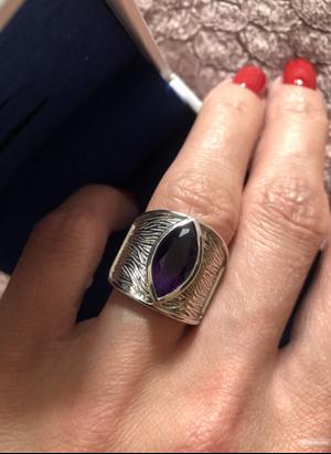 Кольцо elle Оригинал 16.5 аметист и рубин