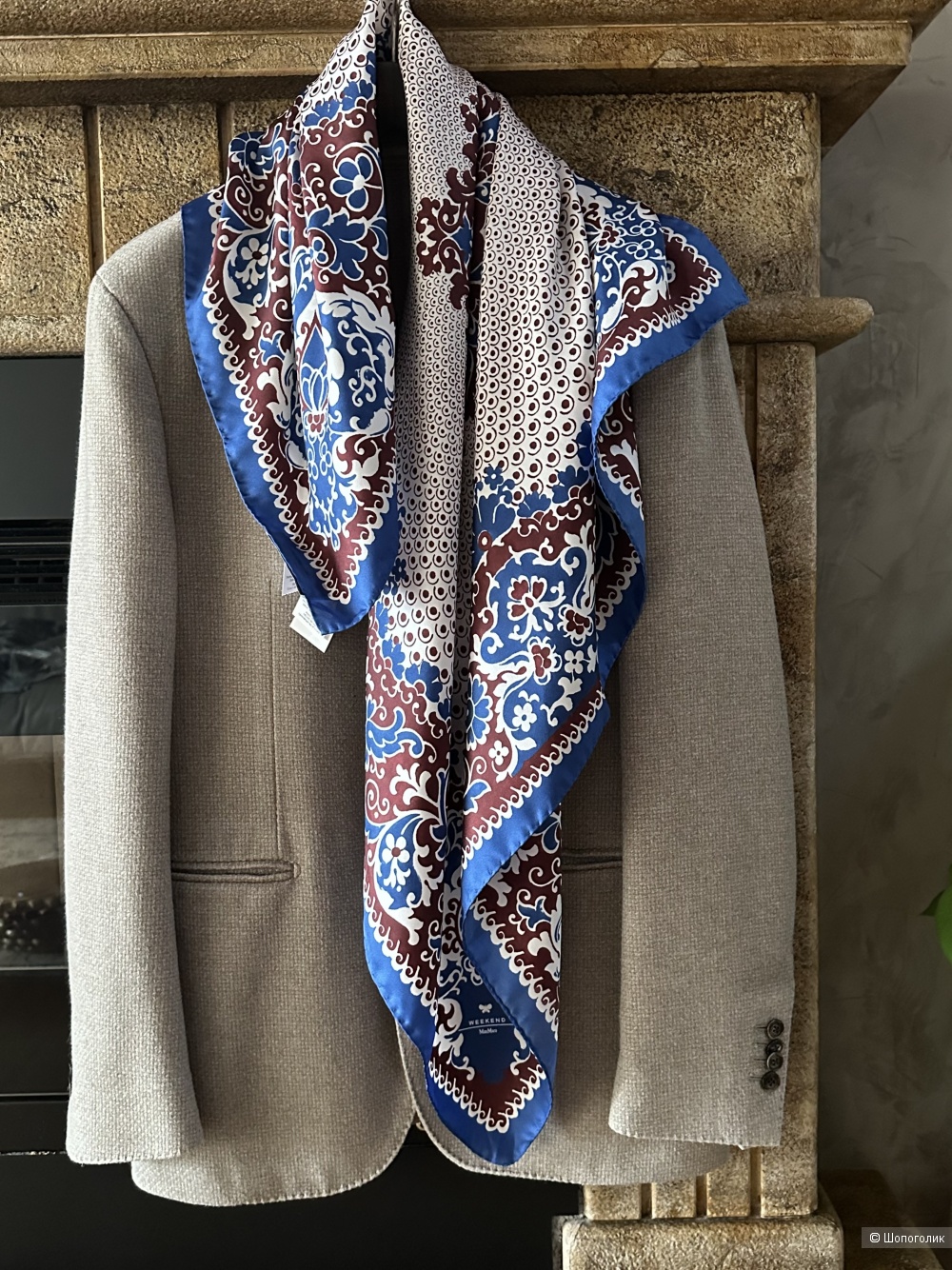 Шелковый платок Max Mara Weekend 90х90 см.