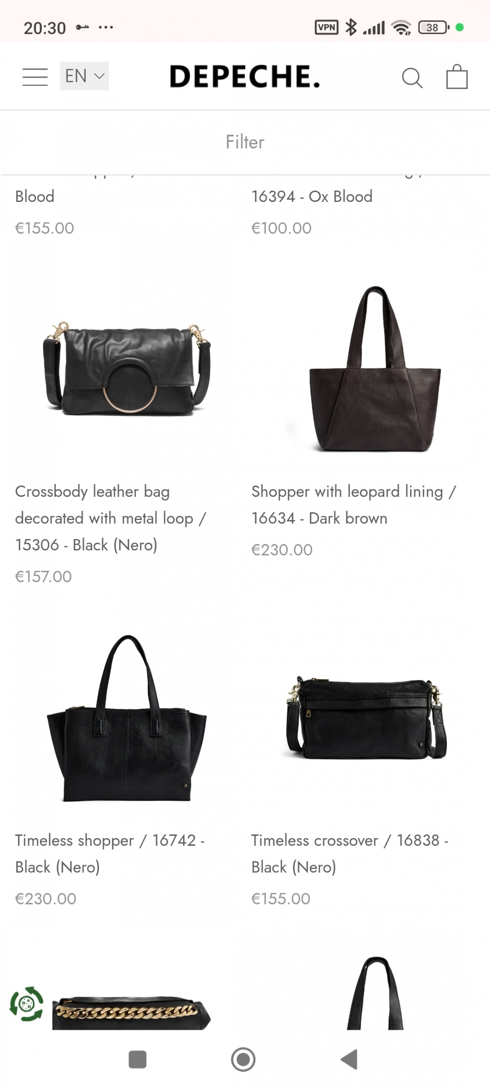 Кожаная сумка Depeche с мехом пони