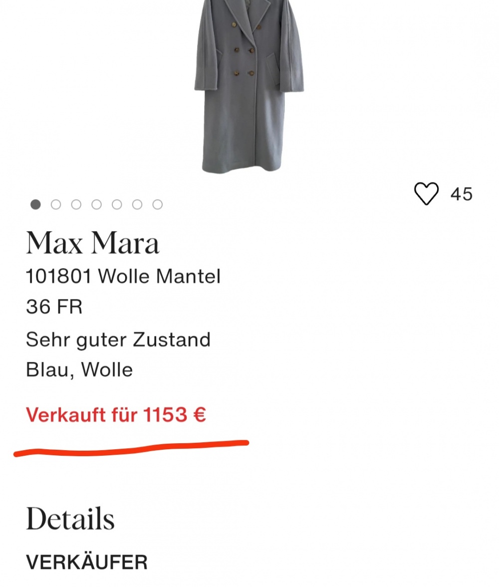 Пальто Max Mara, размер it 42