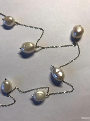 Колье с жемчугом one size