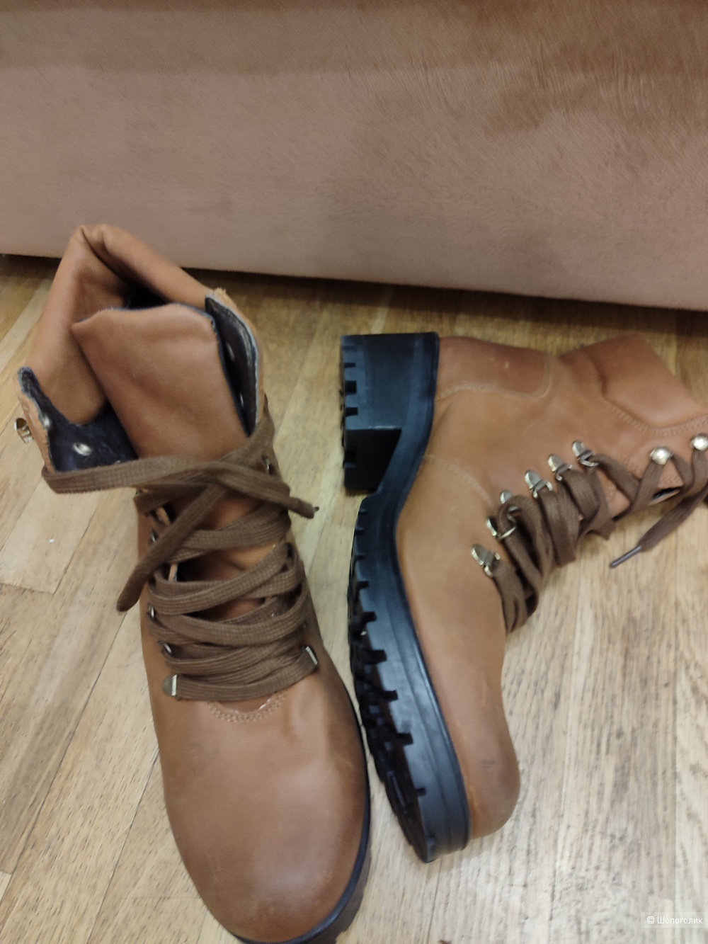 Кожаные ботинки  Steve Madden размер 11 us