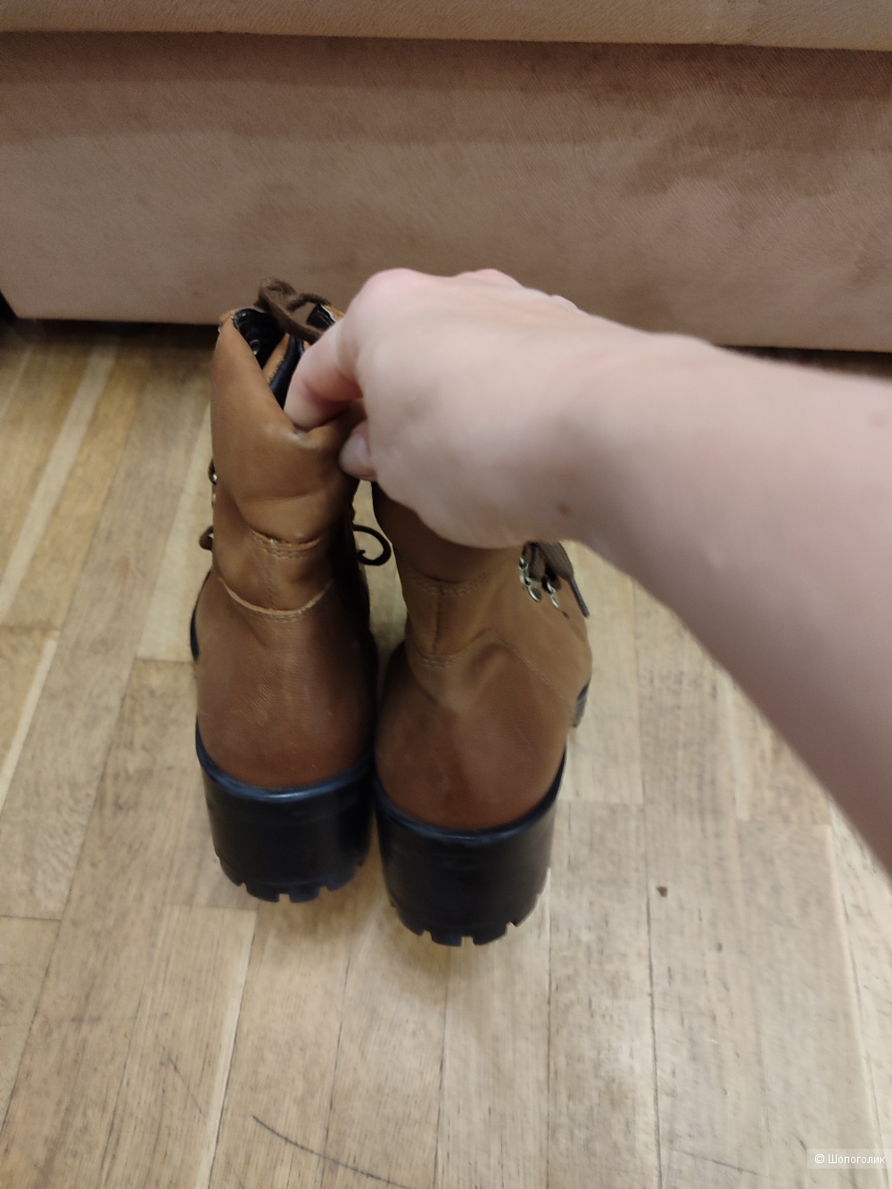 Кожаные ботинки  Steve Madden размер 11 us