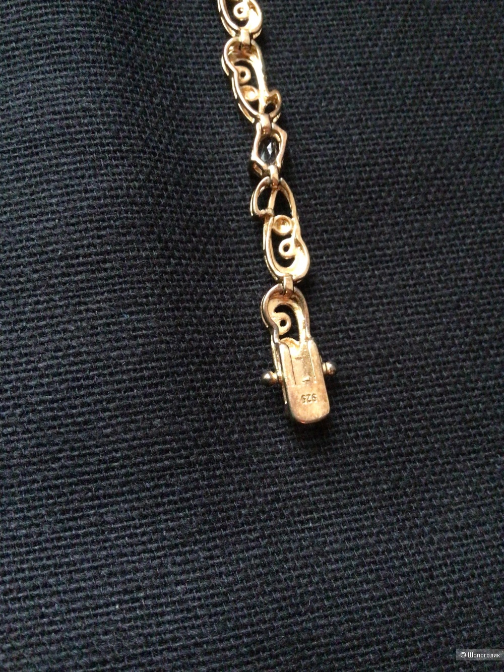 Серебряный браслет с топазом, гранатом