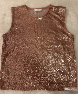 Топ - LENTEPAD с пайетками от Mango. Размер 44-48 (S/M) (ОГ-100)