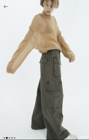 Мохеровый свитер Lime/M