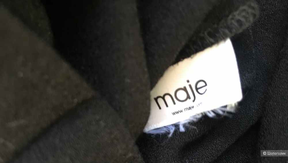 Рубашка с кружевами  Maje, черный , размер производителя 1 .