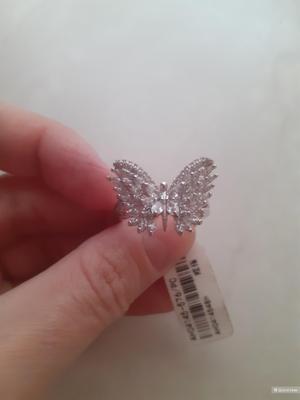 Кольцо бабочка, размер 19