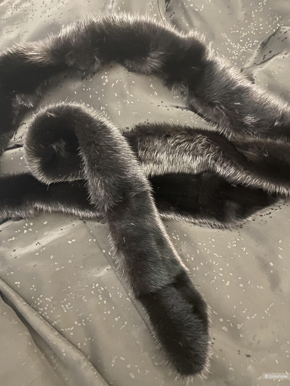 Норковая шуба, капюшон Соболь размер 42-44