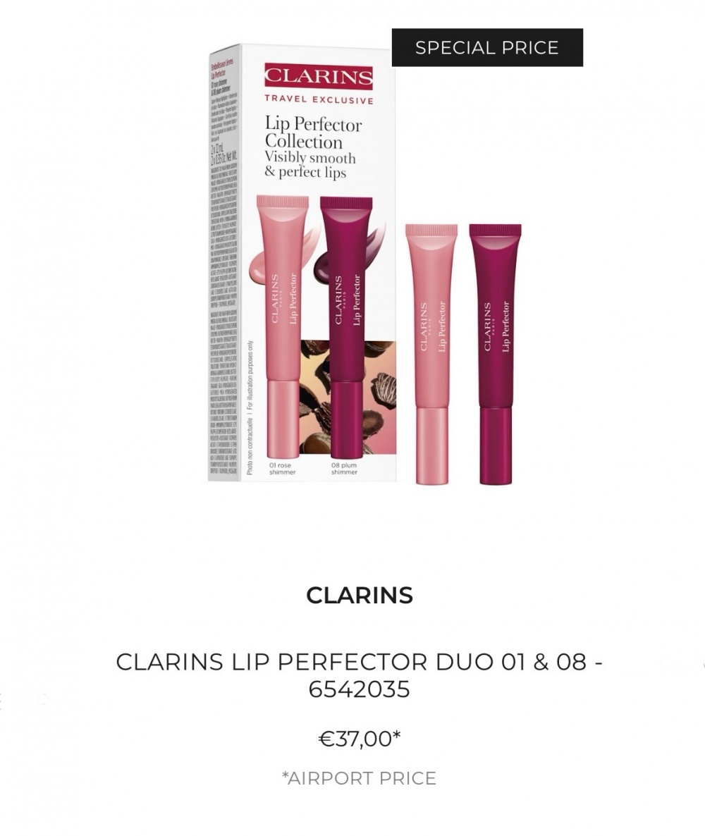 Clarins Travel Exclusive Lip Perfector Collection. One size