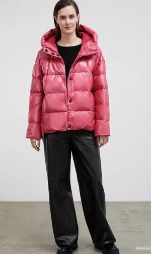 Кожаный пуховик Снежная королева размер S-M