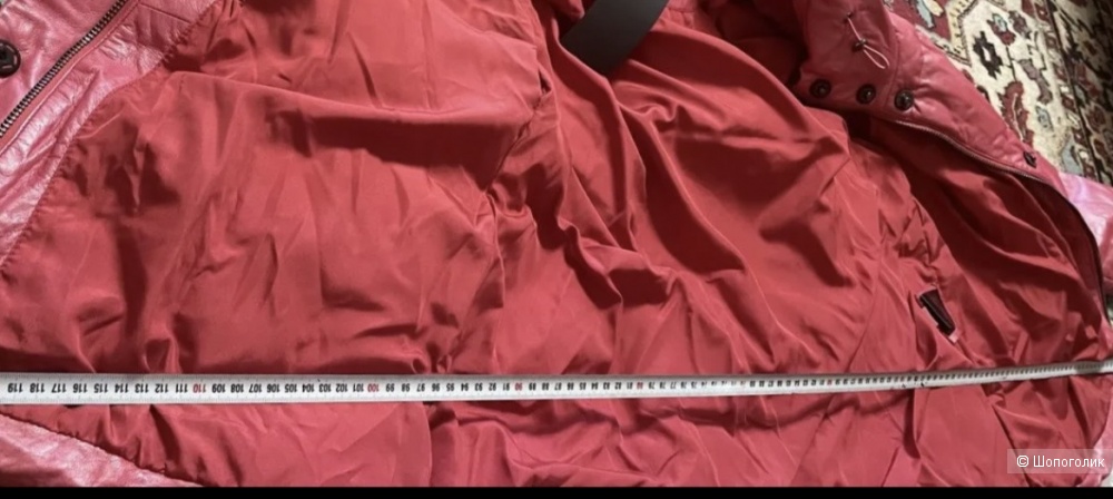 Кожаный пуховик Снежная королева размер S-M