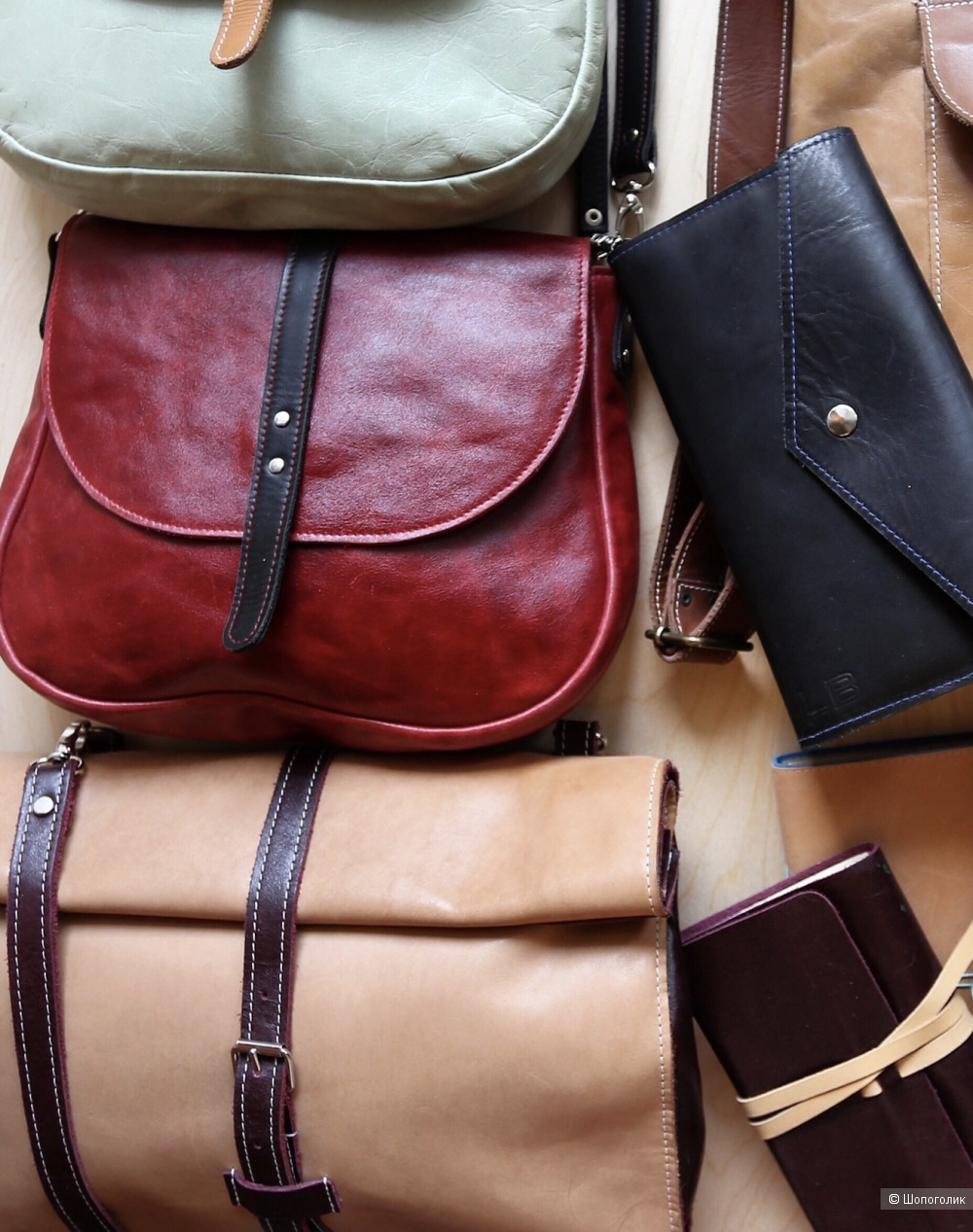 Сумка кожаная EK Goods, one size