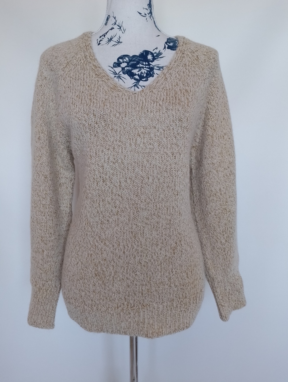 Пуловер massimo dutti с люрексной нитью, XS