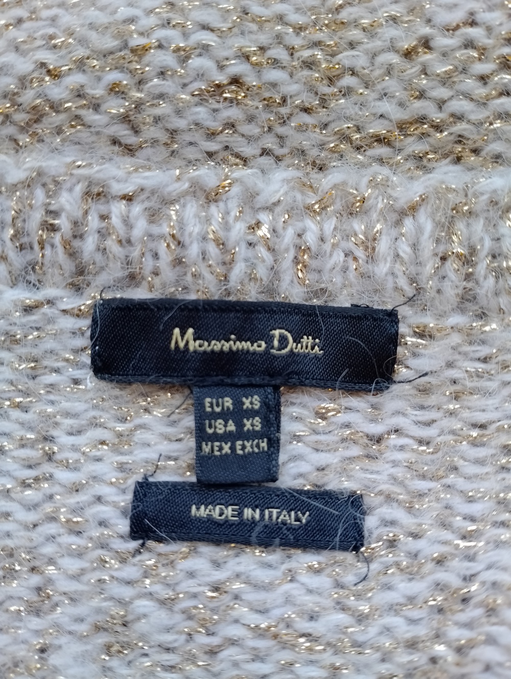 Пуловер massimo dutti с люрексной нитью, XS
